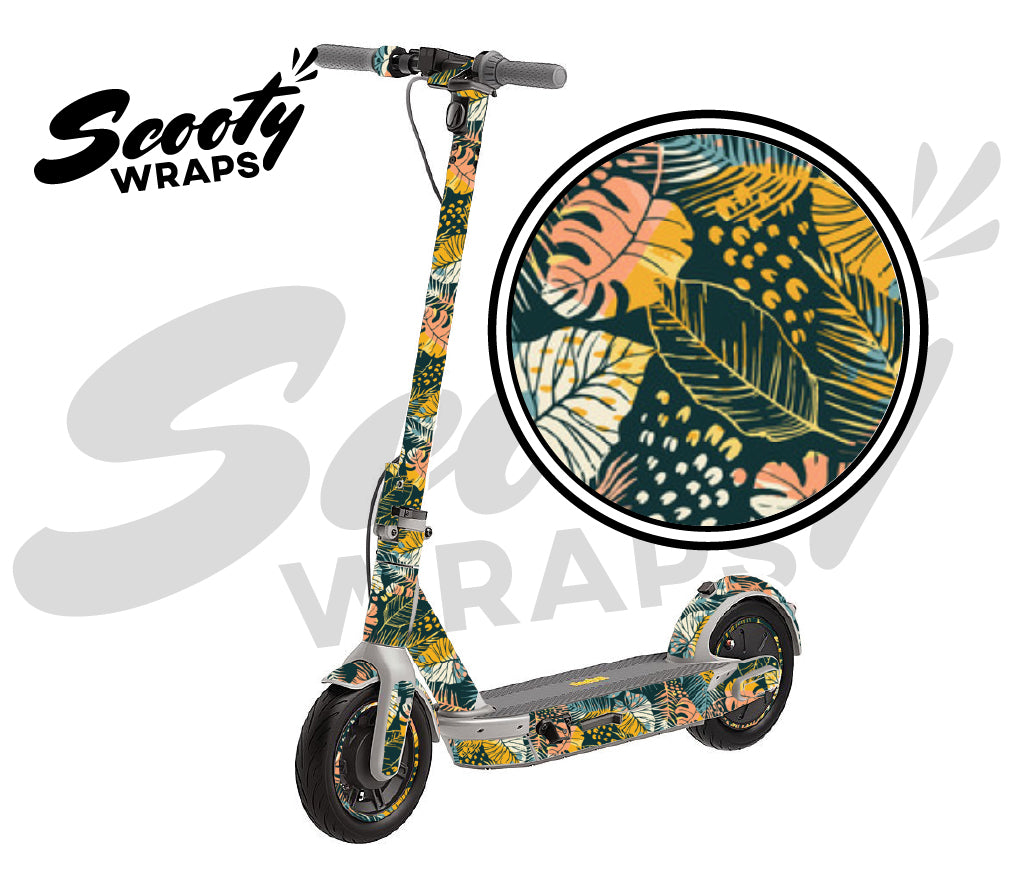 Floral Yellow Green - Ninebot Max G30LP Wrap