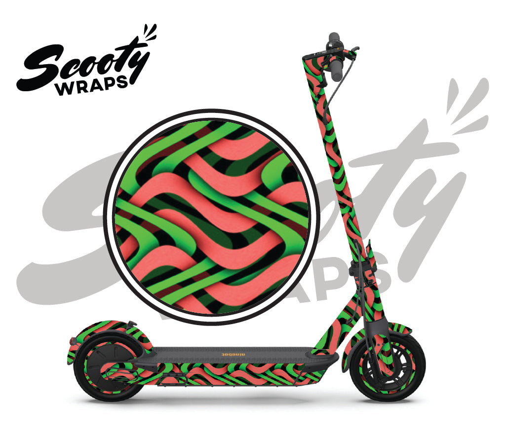 Twisted Pink Green - Ninebot Max G30P Wrap