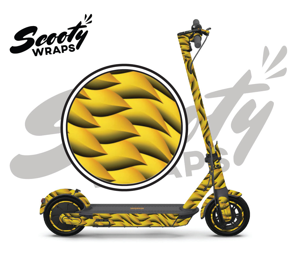 Wavy Yellow - Ninebot Max G30P Wrap