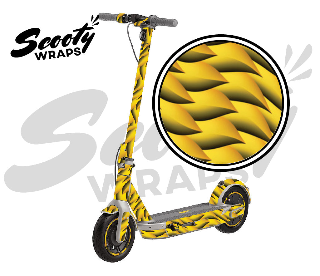 Wavy Yellow - Ninebot Max G30LP Wrap